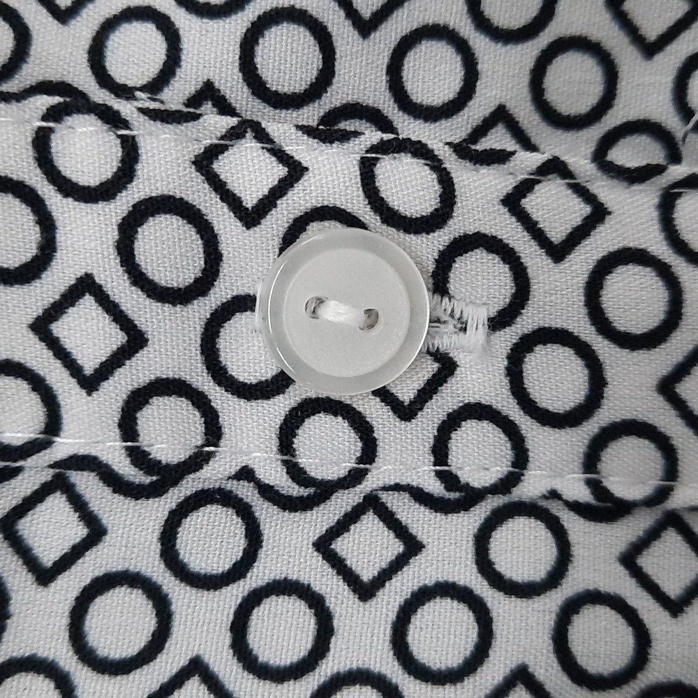 3x Button Front Geometric Print Top Blouse Notati… - image 4